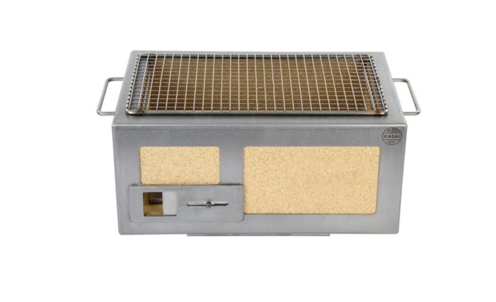 Tafelgrill/congrill met roestvrij stalen frame, Little 40 x 26 cm - Kasai Tafelgrill/congrill met roestvrij stalen frame, Little 40 x 26 cm - Kasai
