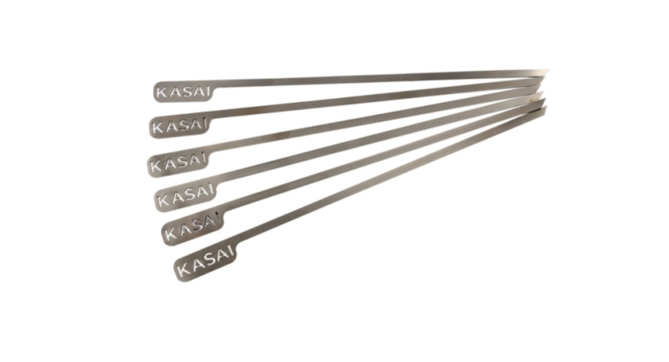 Platte spiesen, 45 cm, 6 stuks - Kasai in de groep Barbecues, Fornuizen & Ovens / Barbecue accessoires / Barbecuespies bij The Kitchen Lab (1512-29535)