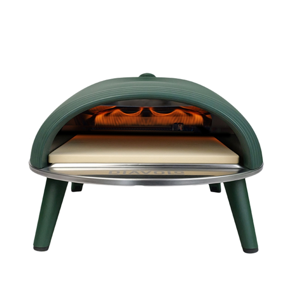 Pizzaoven Diavolo, Gas gestookt, Groen - Delivita in de groep Barbecues, Fornuizen & Ovens / Ovens / Pizza ovens bij The Kitchen Lab (1512-31903)