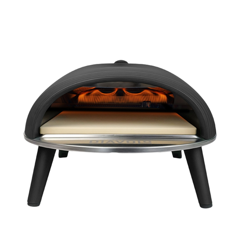 Pizzaoven Diavolo, Gas gestookt, Zwart - Delivita in de groep Barbecues, Fornuizen & Ovens / Ovens / Pizza ovens bij The Kitchen Lab (1512-31905)