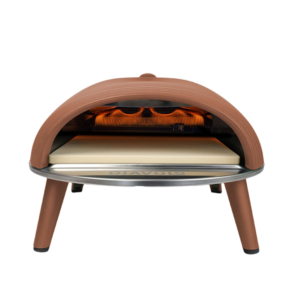 Pizzaoven Diavolo, Gas gestookt, Bruin - Delivita in de groep Barbecues, Fornuizen & Ovens / Ovens / Pizza ovens bij The Kitchen Lab (1512-31907)