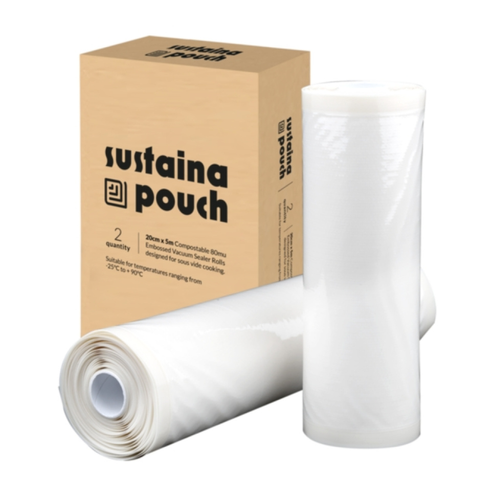 Composteerbare vacuümzakken voor sous vide op rol, 20 cm x 5 m - SousVideTools in de groep Koken / Sous vide / Zip- & vacuümzakken bij The Kitchen Lab (1512-31917)