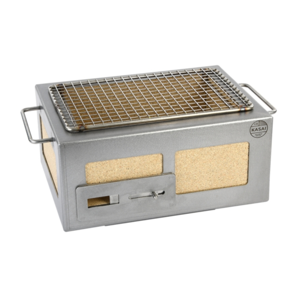 Tafelgrill/congrill met roestvrij stalen frame, Nano 31 x 23 cm - Kasai Tafelgrill/congrill met roestvrij stalen frame, Nano 31 x 23 cm - Kasai