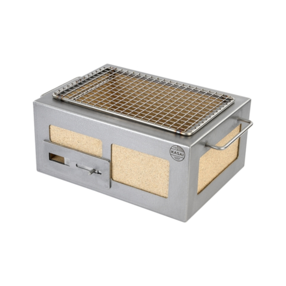 Tafelgrill/congrill met roestvrij stalen frame, Nano 31 x 23 cm - Kasai Tafelgrill/congrill met roestvrij stalen frame, Nano 31 x 23 cm - Kasai