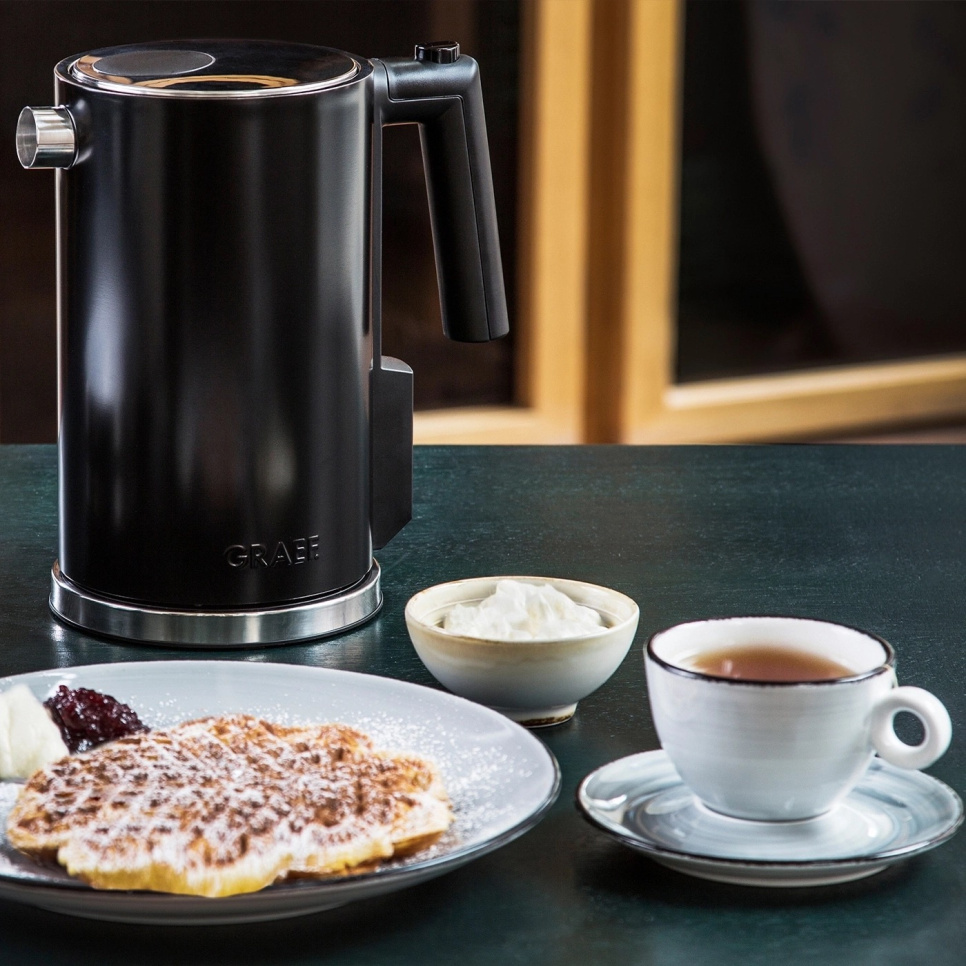 Waterkoker met temperatuurinstelling 1,2 L, zwart - Graef