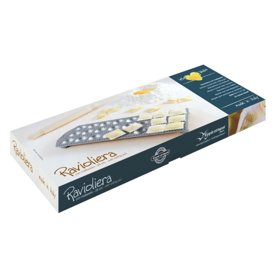 Ravioli vorm met deegroller, 24 stuks - Eppicotispai Ravioli vorm met deegroller, 24 stuks - Eppicotispai