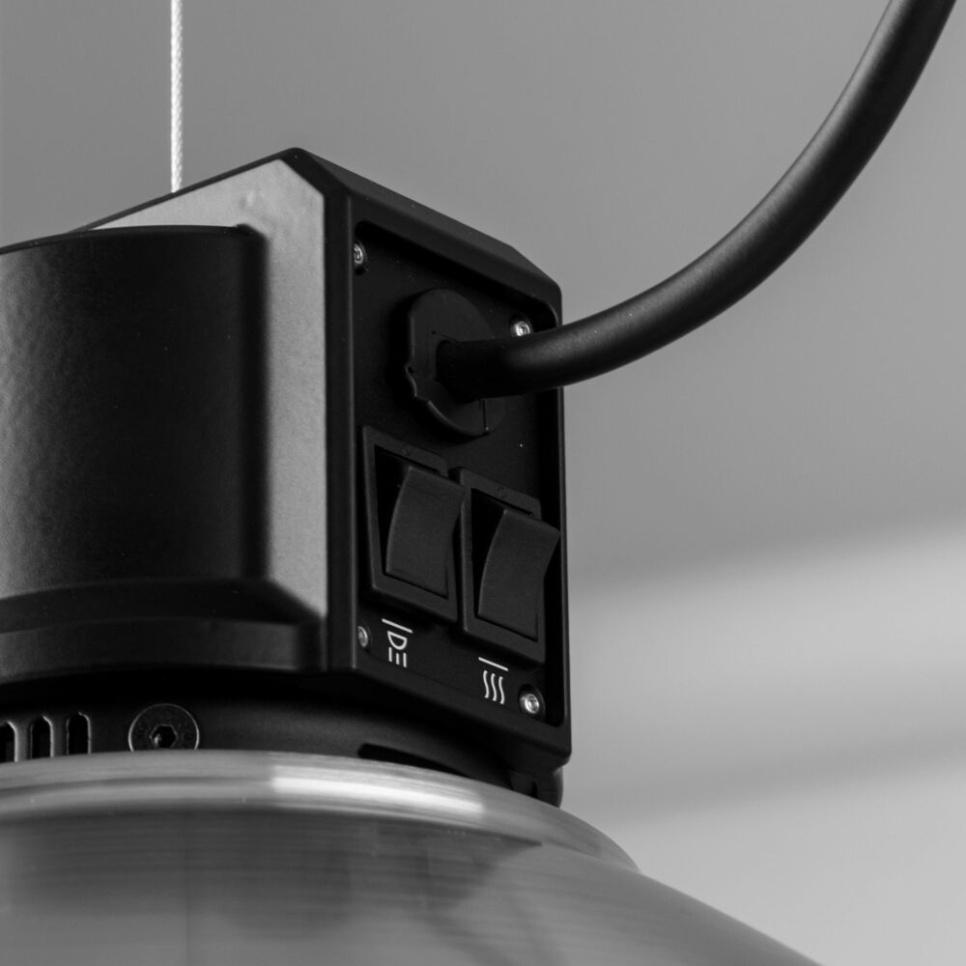 Verwarmingslamp HAL, Liftfunctie, Roestvrij staal / Zwart - Stayhot Verwarmingslamp HAL, Liftfunctie, Roestvrij staal / Zwart - Stayhot