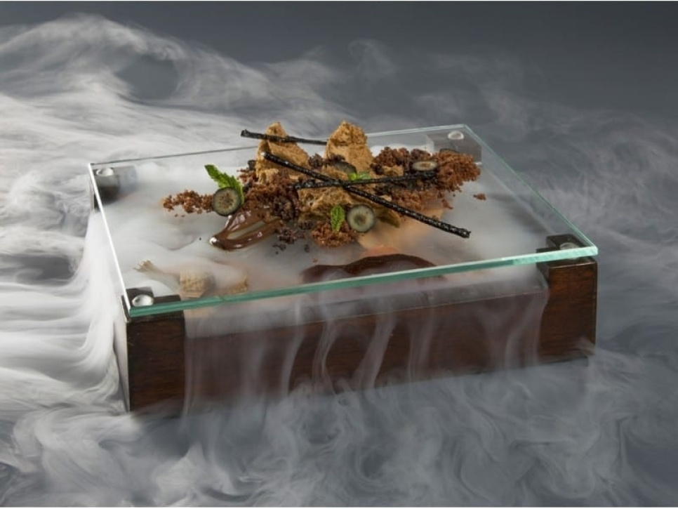 Notenhouten kist om te serveren - 100% baas