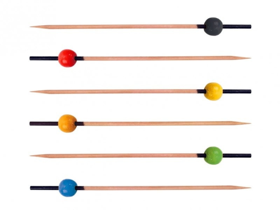 Bamboespies met balletje, 100-pack - 100% Chef in de groep Tafelschikking / Overig voor Tafelschikking en Serveren / Speciale artikelen bij The Kitchen Lab (1532-22542)