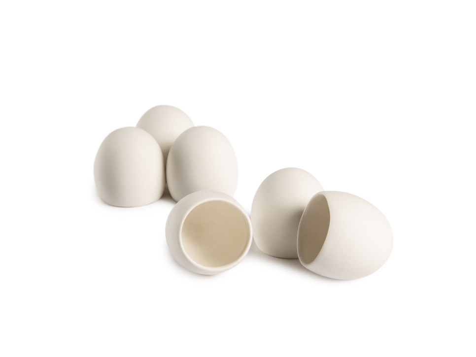 Eieren in porselein om te serveren, wit, 6-pack - 100% Chef in de groep Tafelschikking / Overig voor Tafelschikking en Serveren / Layout bij The Kitchen Lab (1532-26315)