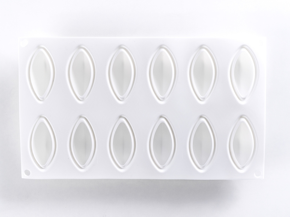 Siliconen mal voor decoratie, Quenelle - 100% Chef Siliconen mal voor decoratie, Quenelle - 100% Chef