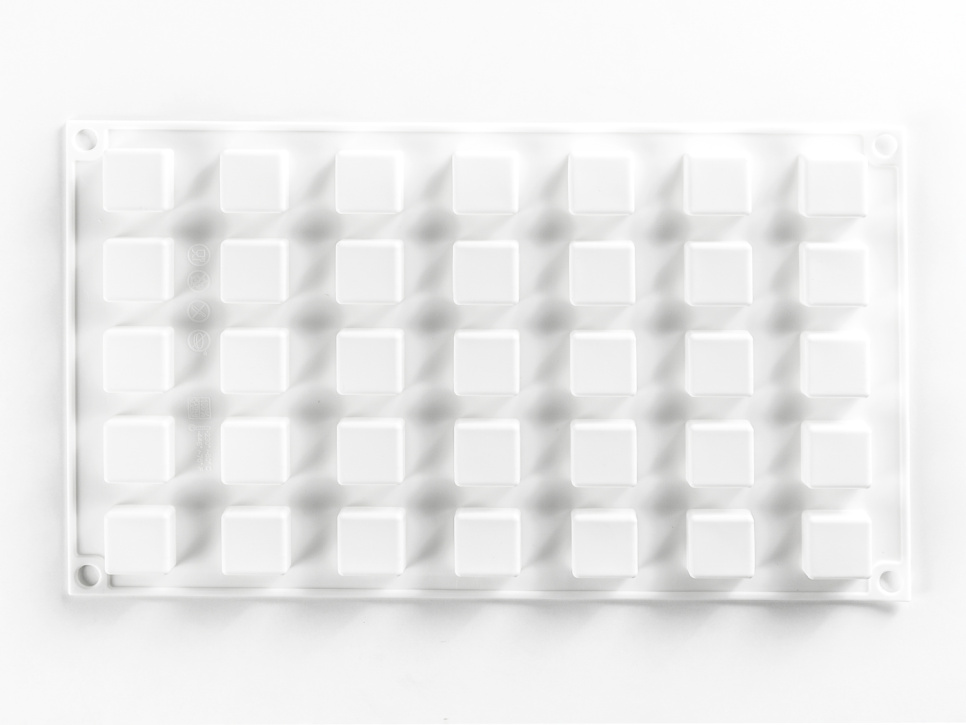 Siliconenmal voor decoratie, Kubus - 100% Chef Siliconenmal voor decoratie, Kubus - 100% Chef