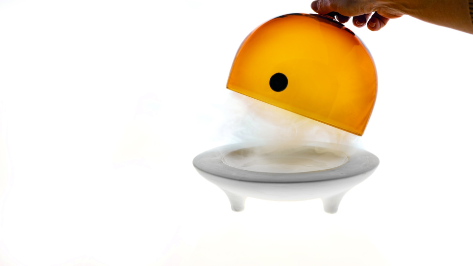 Glazen stolp voor rookpistool ø18 cm, Amber - 100% Chef