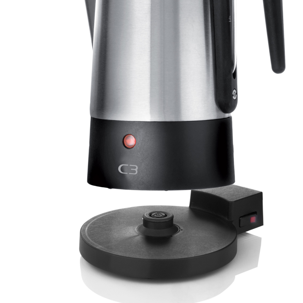 Percolator, Geborsteld Roestvrij Staal, 6 Kopjes – C3 Percolator, Geborsteld Roestvrij Staal, 6 Kopjes – C3