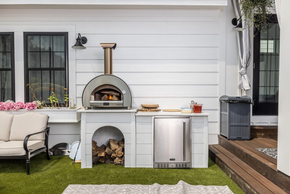 5 minuten houtgestookte pizzaoven, koperkleurig - Alfa Forni