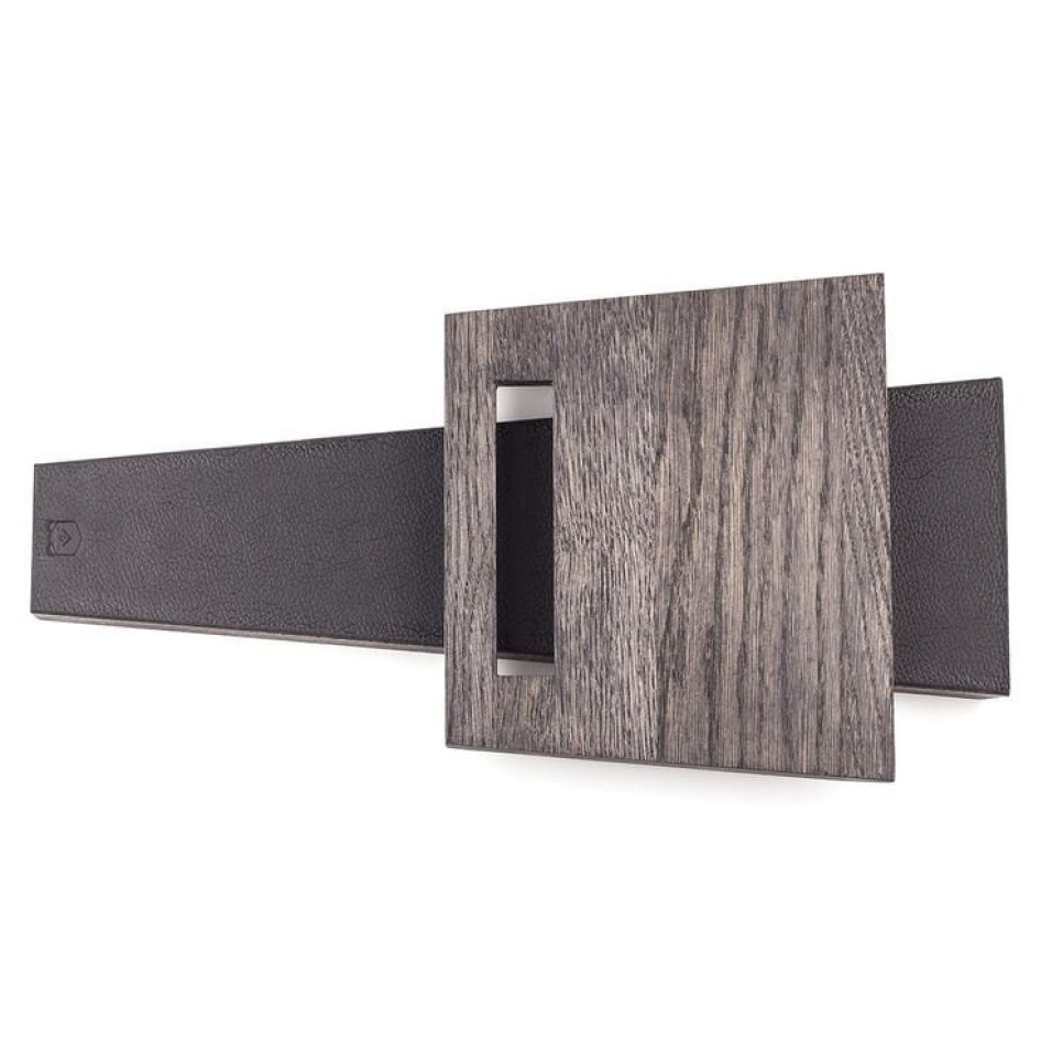 Handgemaakte messenstandaard, eiken en leer - Piotr The Bear