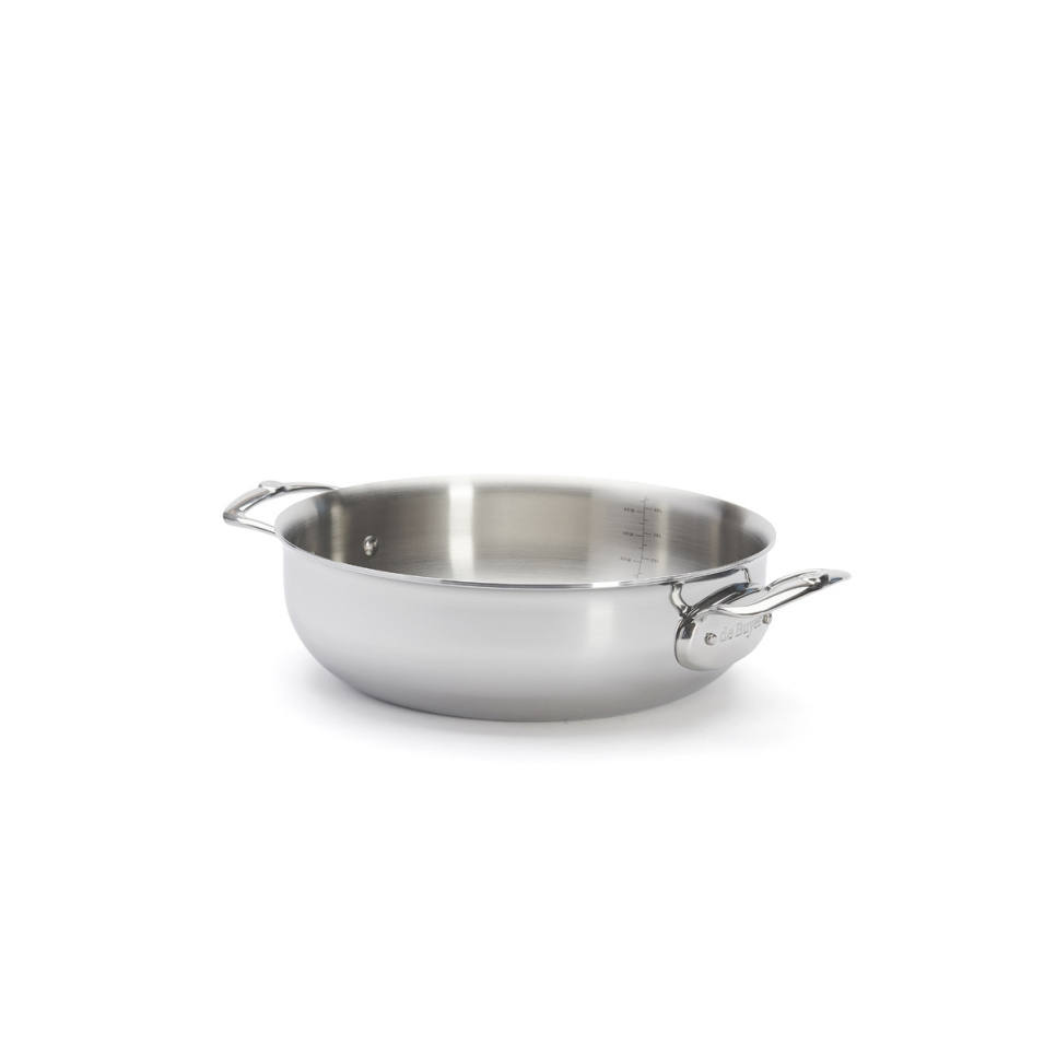 Lage roosteren stoofpot met deksel en afgeronde randen, 28 cm, affiniteit - de Buyer Lage roosteren stoofpot met deksel en afgeronde randen, 28 cm, affiniteit - de Buyer