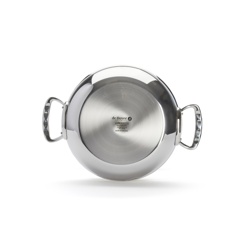 Lage roosteren stoofpot met deksel en afgeronde randen, 28 cm, affiniteit - de Buyer Lage roosteren stoofpot met deksel en afgeronde randen, 28 cm, affiniteit - de Buyer