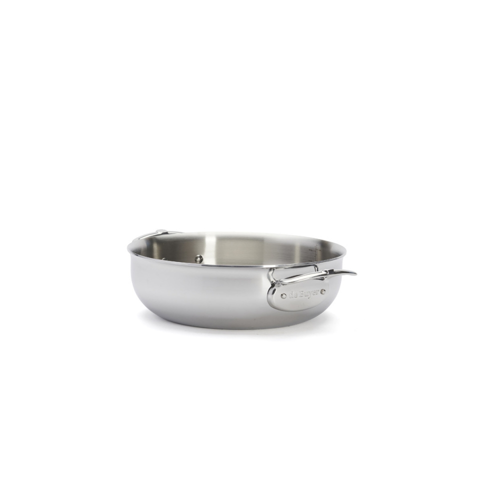 Lage roosteren stoofpot met deksel en afgeronde randen, 28 cm, affiniteit - de Buyer Lage roosteren stoofpot met deksel en afgeronde randen, 28 cm, affiniteit - de Buyer