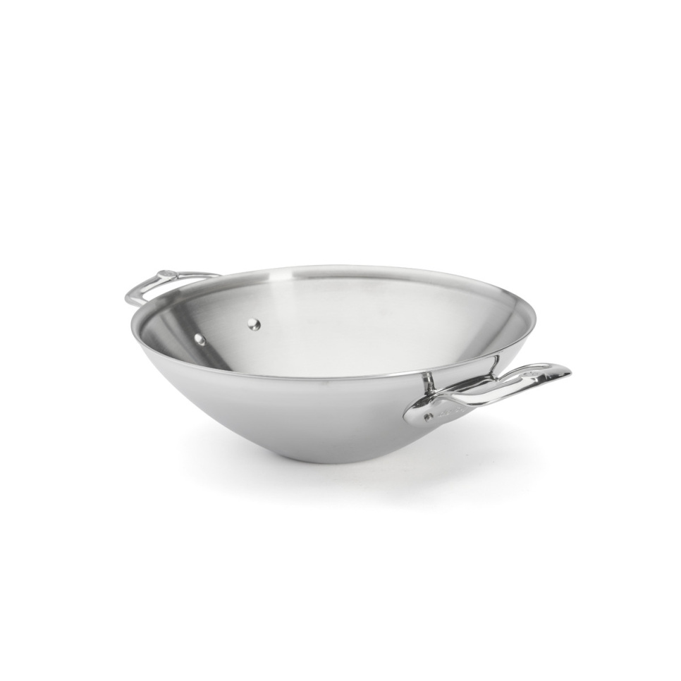 Wok in roestvrij staal met twee handgrepen, 32 cm, affiniteit - de Buyer Wok in roestvrij staal met twee handgrepen, 32 cm, affiniteit - de Buyer