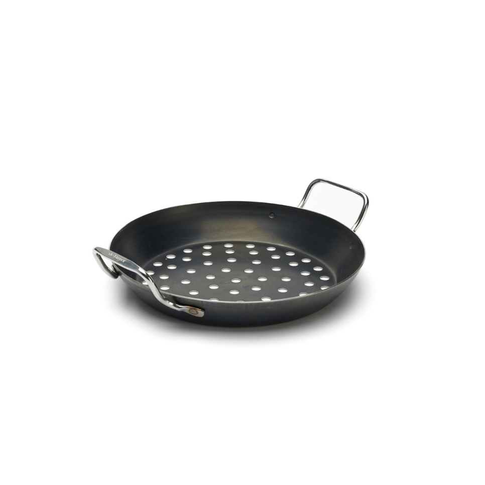 Geperforeerde koolstofstalen pan tot barbecue, Ø28cm - de Buyer in de groep Barbecues, Fornuizen & Ovens / Barbecue accessoires / Overige barbecue accessoires bij The Kitchen Lab (1602-27260)