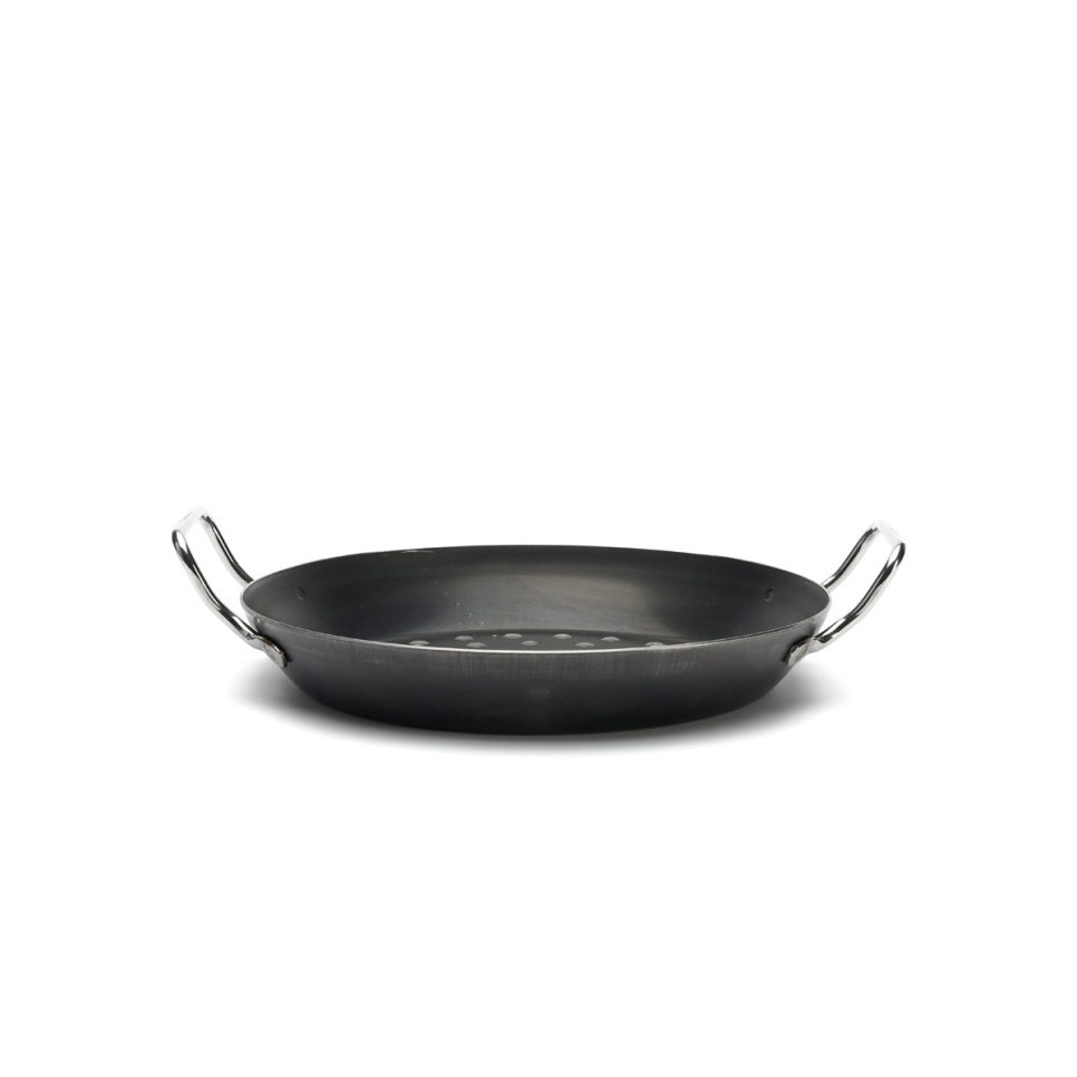 Geperforeerde koolstofstalen pan tot barbecue, Ø28cm - de Buyer
