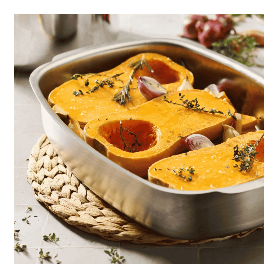 Roestvrijstalen ovenschaal, 38 x 26 cm - de koper Roestvrijstalen ovenschaal, 38 x 26 cm - de koper
