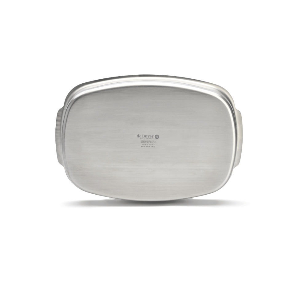 Roestvrijstalen ovenschaal, 38 x 26 cm - de koper Roestvrijstalen ovenschaal, 38 x 26 cm - de koper