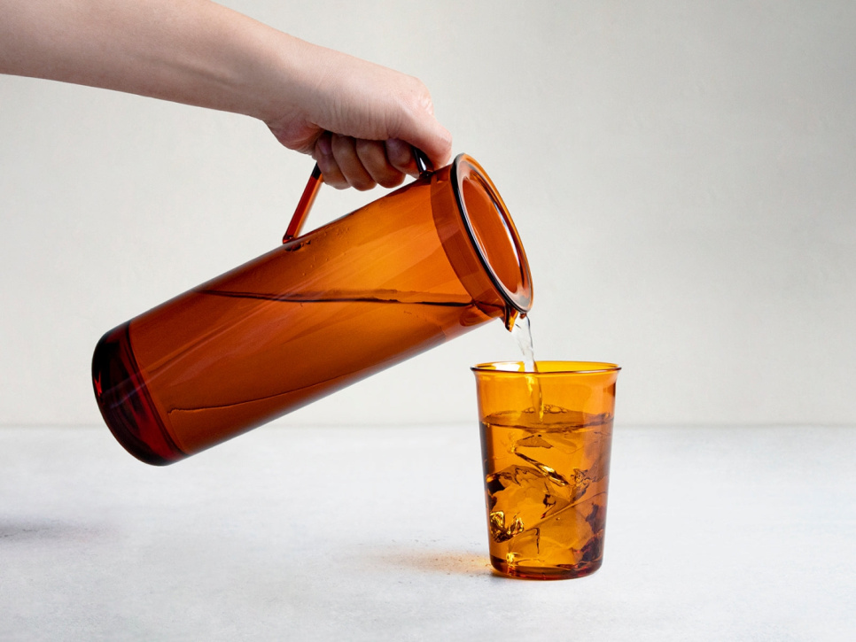 Glazen theepot, Amber, 1.2L - Kinto
