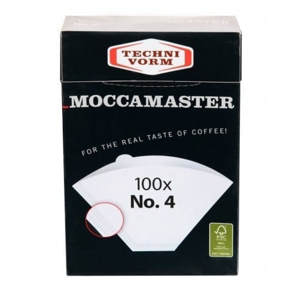 Filter, 1x4 100 stuks - Moccamaster in de groep Thee & Koffie / Koffie accessoires / Koffie filter bij The Kitchen Lab (1649-16017)