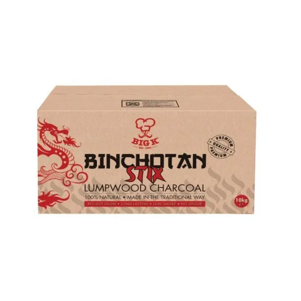 Binchotan, Binchostix 10kg - Big K in de groep Barbecues, Fornuizen & Ovens / Barbecue houtskool & briketten / houtskool bij The Kitchen Lab (1738-27590)