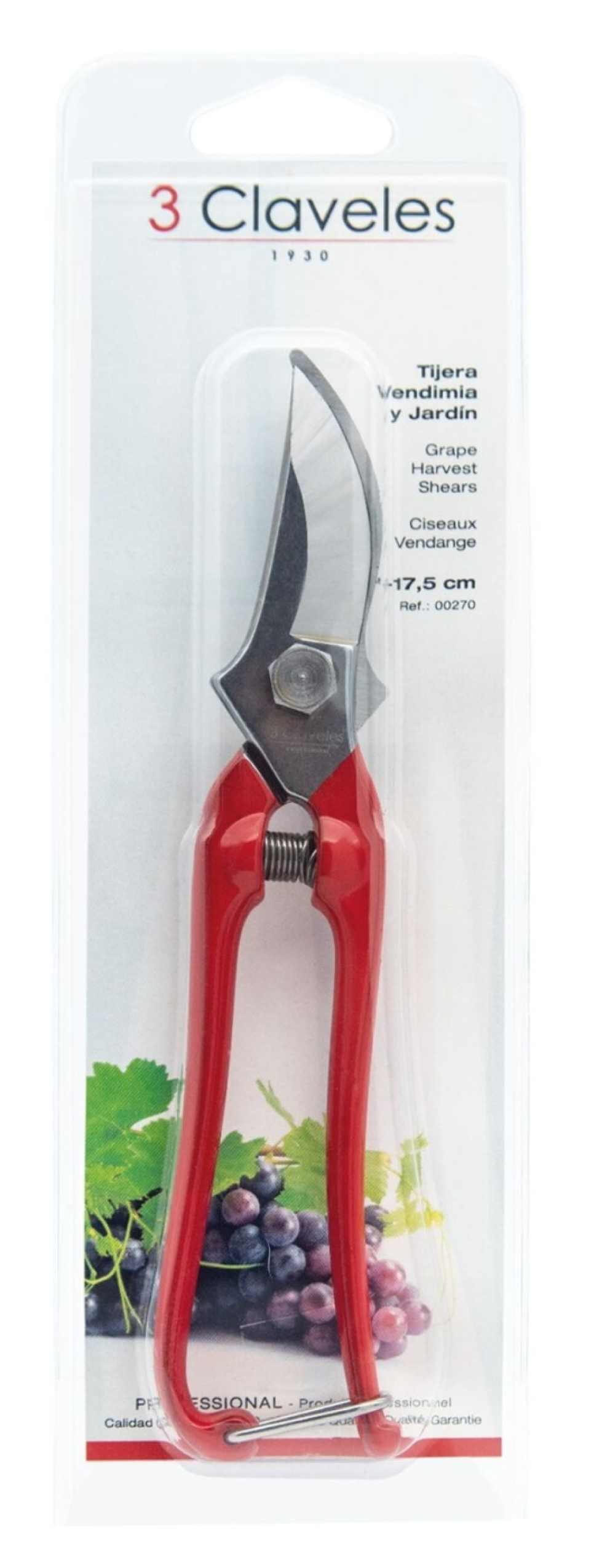 Druivenoogstschaar, 18 cm - 3 Claveles