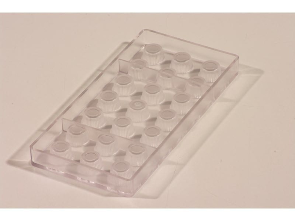 Pralinevorm Rond met groeven, 21 pralines – Pavoni