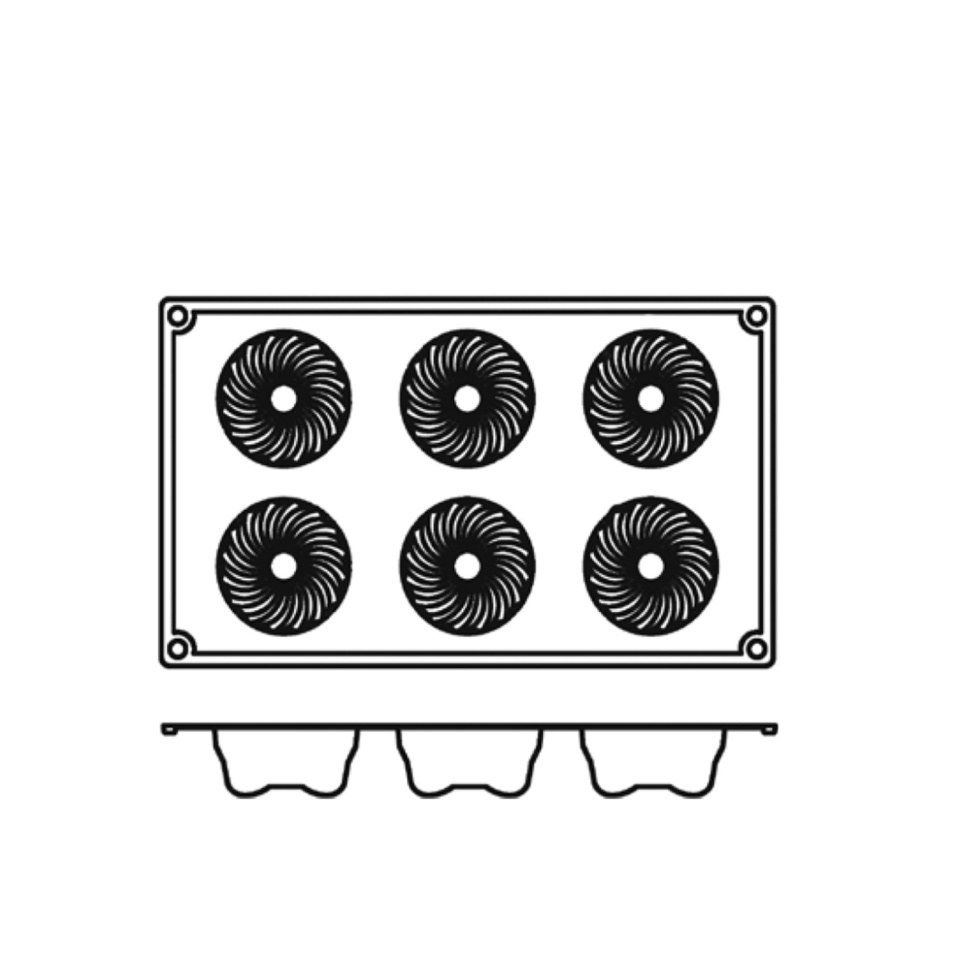 Bakvorm in siliconen, suikerkoekvorm, 6 stuks - Pavoni Bakvorm in siliconen, suikerkoekvorm, 6 stuks - Pavoni