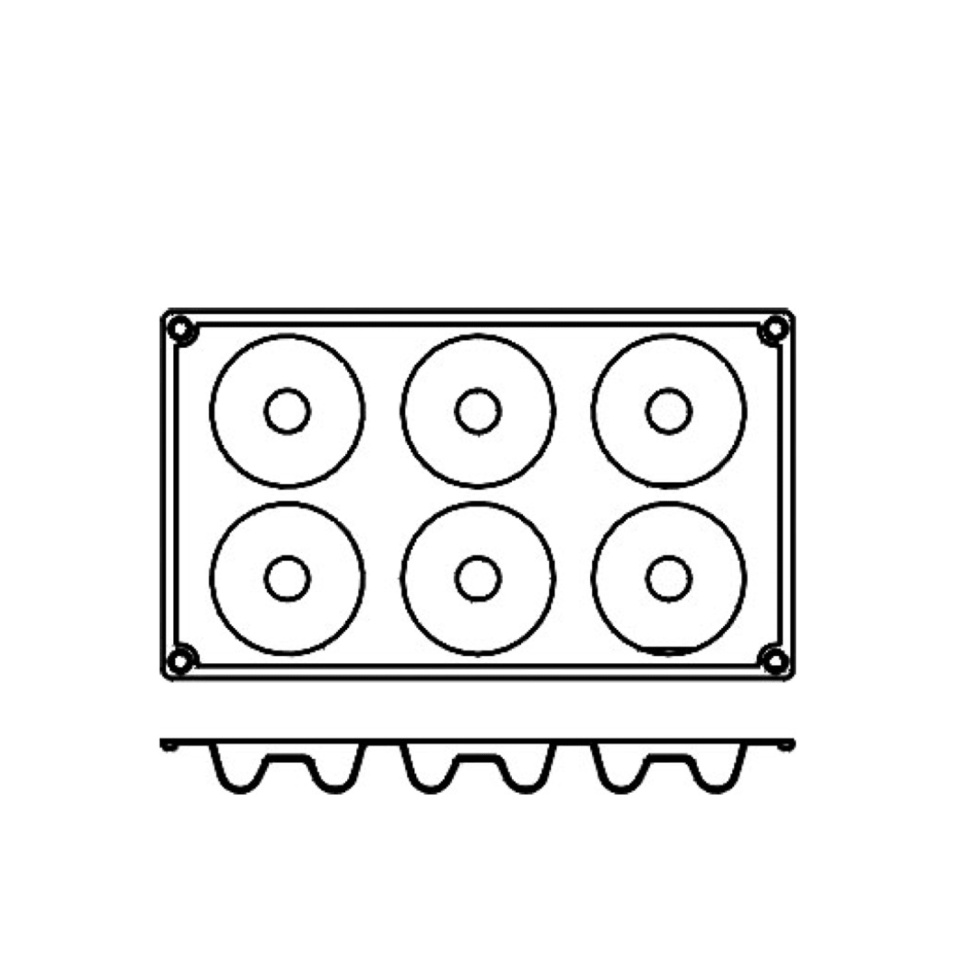Bakvorm in siliconen, savarin, 8 stuks - Pavoni Bakvorm in siliconen, savarin, 8 stuks - Pavoni