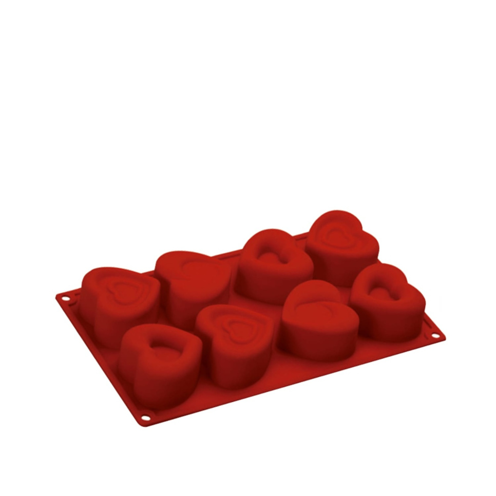 Bakvorm in siliconen, hart met uitsparing, 8 stuks - Pavoni in de groep Bakken / Bakvormen / Siliconen mallen bij The Kitchen Lab (1827-20828)