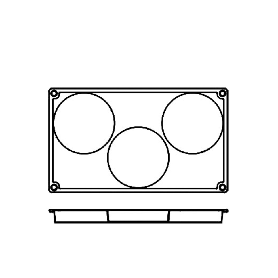 Bakvorm in siliconen, grote lage cilinder, 3 stuks - Pavoni Bakvorm in siliconen, grote lage cilinder, 3 stuks - Pavoni