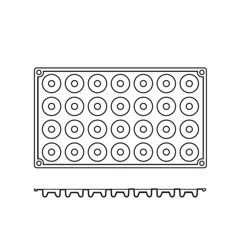 Bakvorm in siliconen, Kleine savarin, 28 st - Pavoni Bakvorm in siliconen, Kleine savarin, 28 st - Pavoni