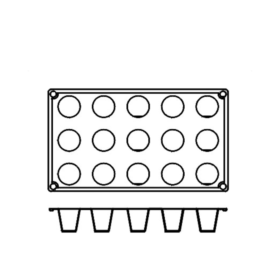 Bakblik in siliconen, Kleine kegel, 15 stuks - Pavoni Bakblik in siliconen, Kleine kegel, 15 stuks - Pavoni