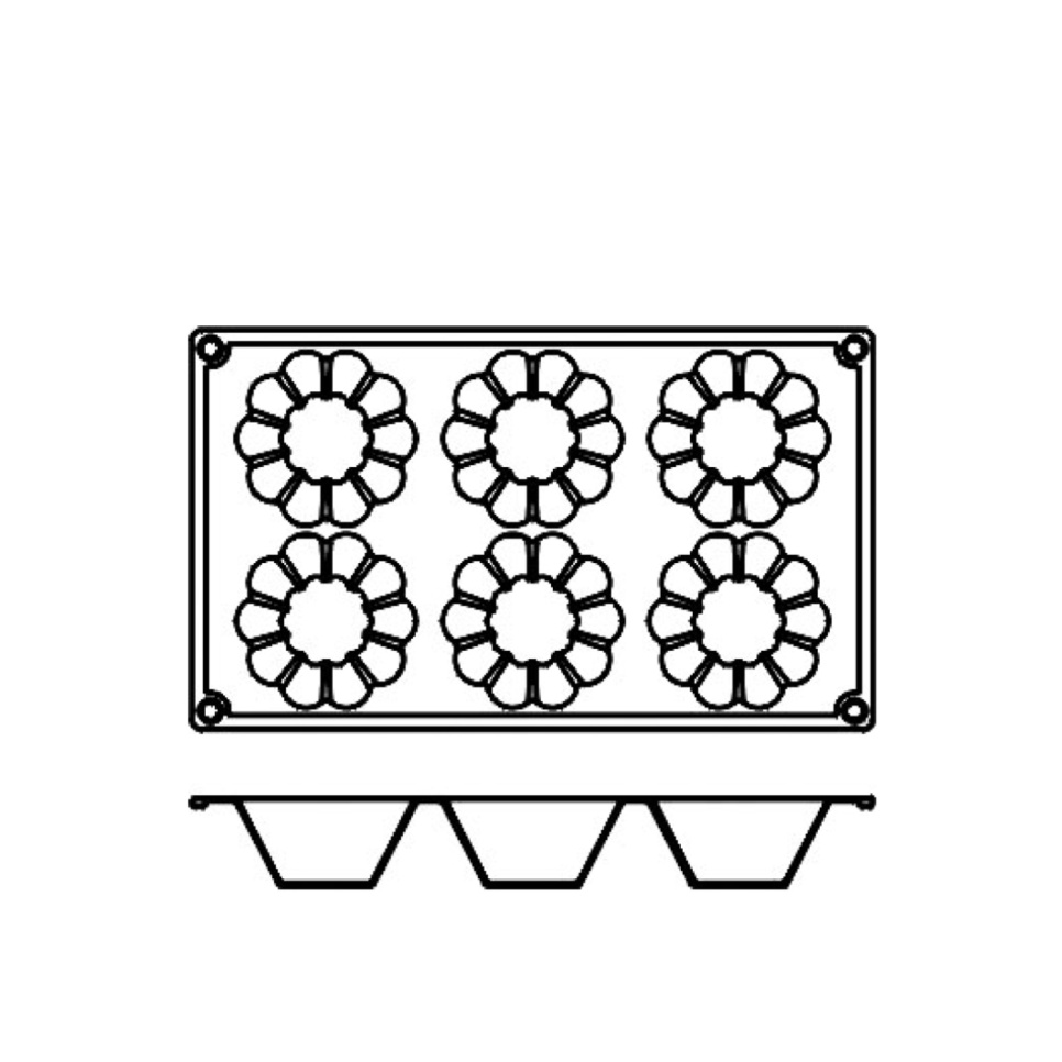 Bakvorm in siliconen, diepe brioche, 6 stuks - Pavoni Bakvorm in siliconen, diepe brioche, 6 stuks - Pavoni