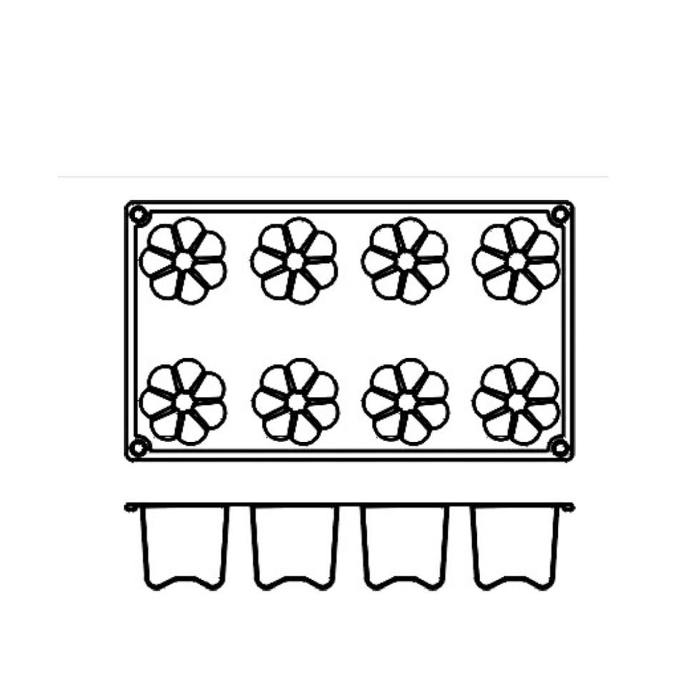Bakvorm in siliconen, Beiers, 15 st - Pavoni