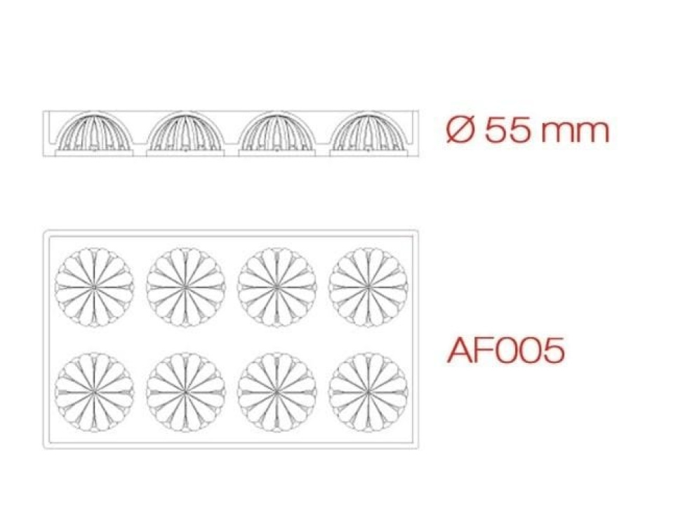 Silicone vorm, PavoDuo, sphere AF005 - Pavoni