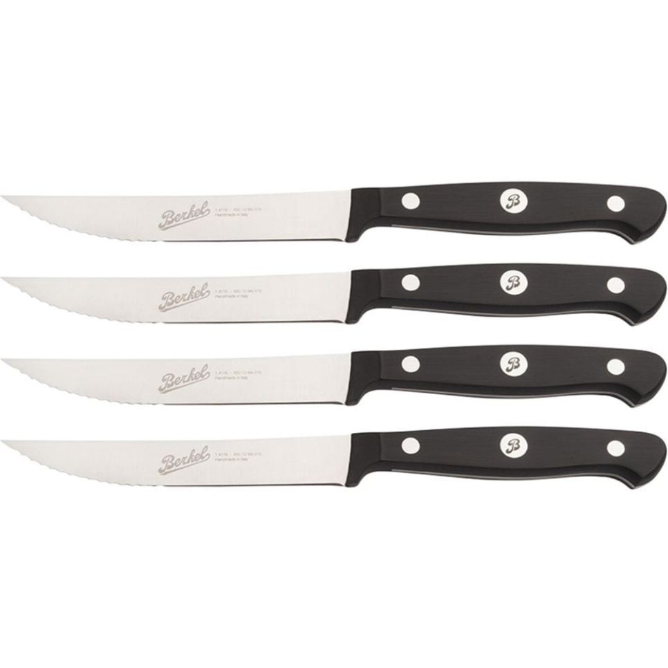 Gekartelde steakmessen, 4-pack Classic Zwart - Berkel in de groep Koken / Keukenmessen / Overige messen bij The Kitchen Lab (1870-23936)