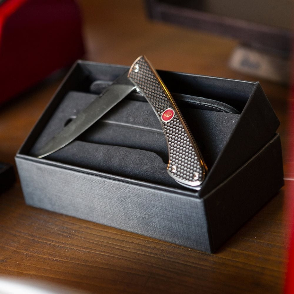 Zakmes, 12 cm, met gepolijst titanium heft - Berkel