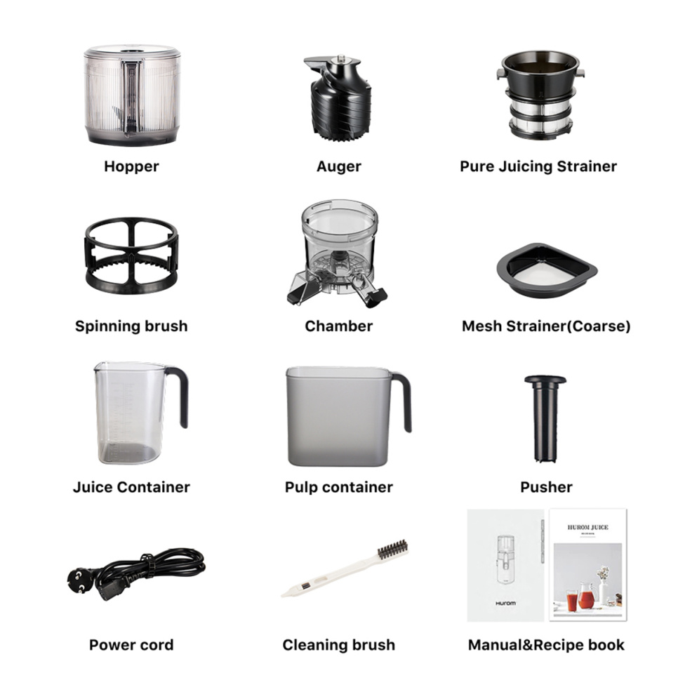 Slow Juicer CP50, Commercial, Platinum Silver - Hurom