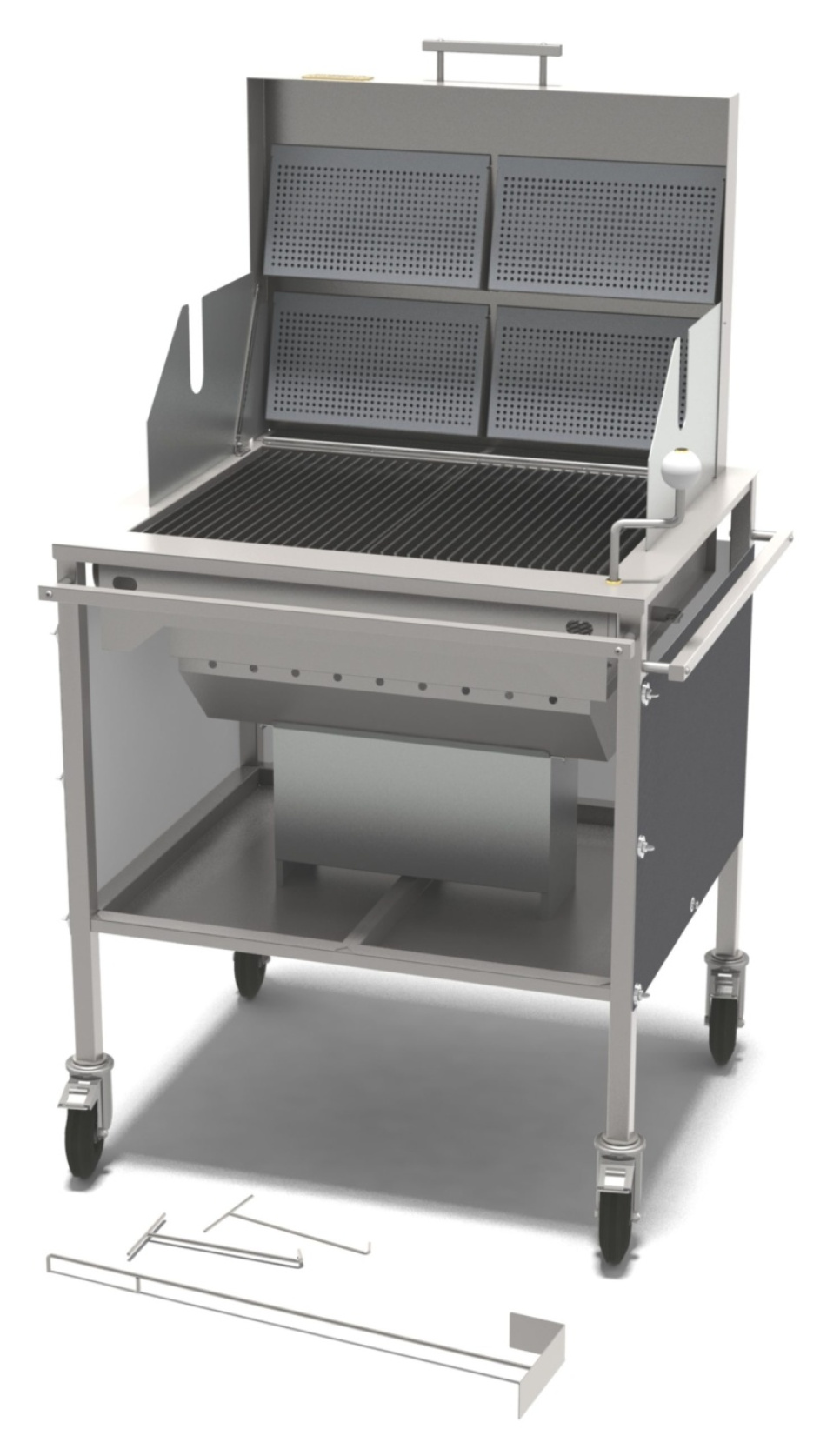 Houtskoolbarbecue, RVS- Mälarögrillen in de groep Barbecues, Fornuizen & Ovens / Barbecueën / Houtskoolbarbecues bij The Kitchen Lab (1932-25244)