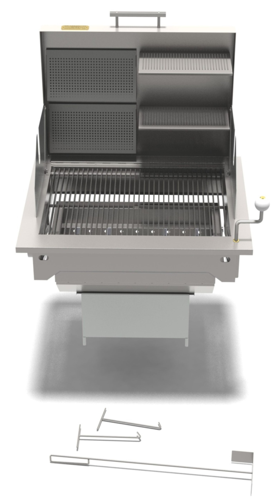 Houtskoolbarbecue, RVS- Mälarögrillen