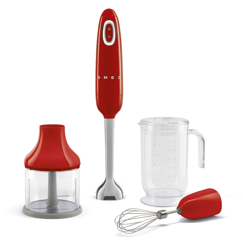 Staafmixer met accessoireset, Rood - Smeg in de groep Keukenapparatuur / Mixen en hakken / Handmixers bij The Kitchen Lab (1984-24908)