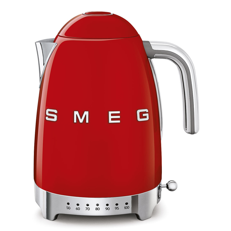 Waterkoker met temperatuurinstelling, Rood - Smeg in de groep Keukenapparatuur / Verwarming & Koken / Waterkokers bij The Kitchen Lab (1984-24974)
