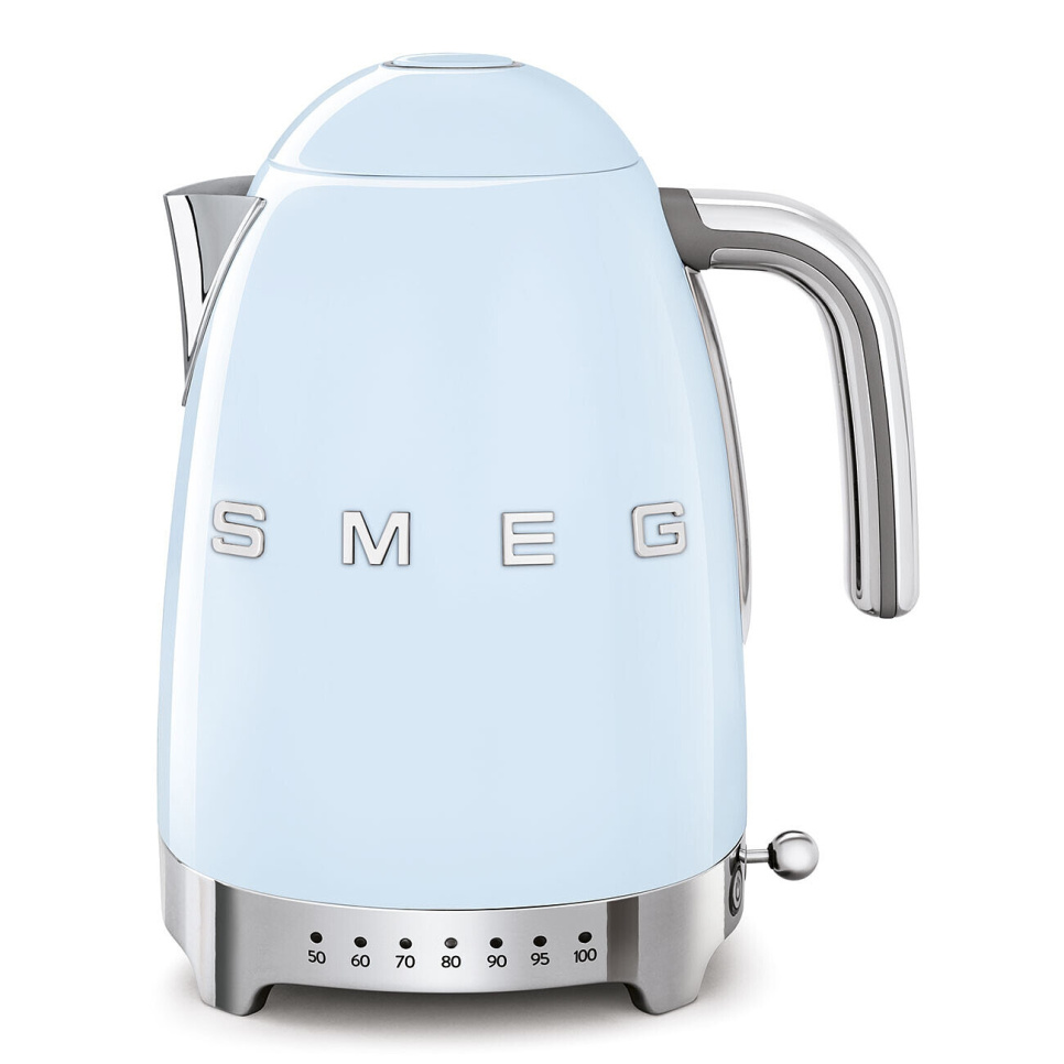 Waterkoker met temperatuurinstelling, Pastelblauw - Smeg in de groep Keukenapparatuur / Verwarming & Koken / Waterkokers bij The Kitchen Lab (1984-24976)